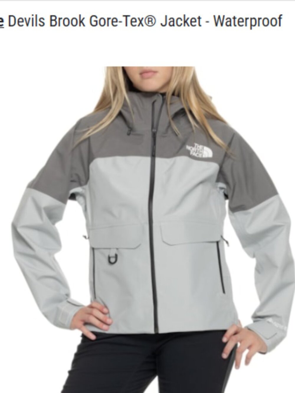 The North Face Women's Medium Devils Brook Gore-Tex Jacket Waterproof Grey NWT - Picture 7 of 9